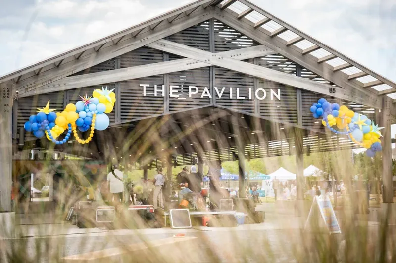 The Pavilion dressed for a community celebration